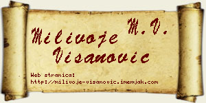 Milivoje Višanović vizit kartica